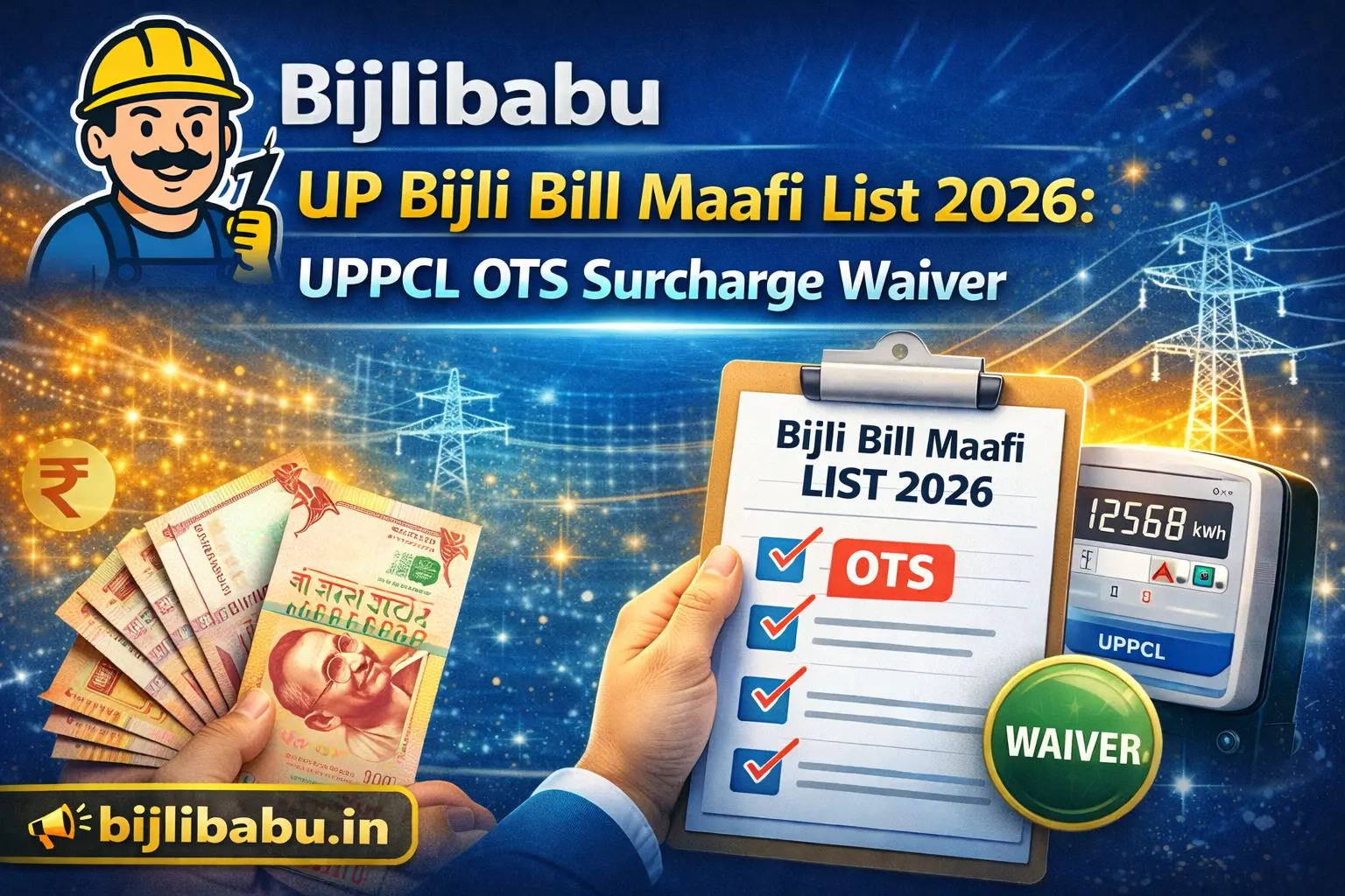 UP Bijli Bill Maafi List 2026: UPPCL OTS Surcharge Waiver 1 UP Bijli Bill Maafi List 2026 UPPCL OTS Scheme Surcharge Waiver India