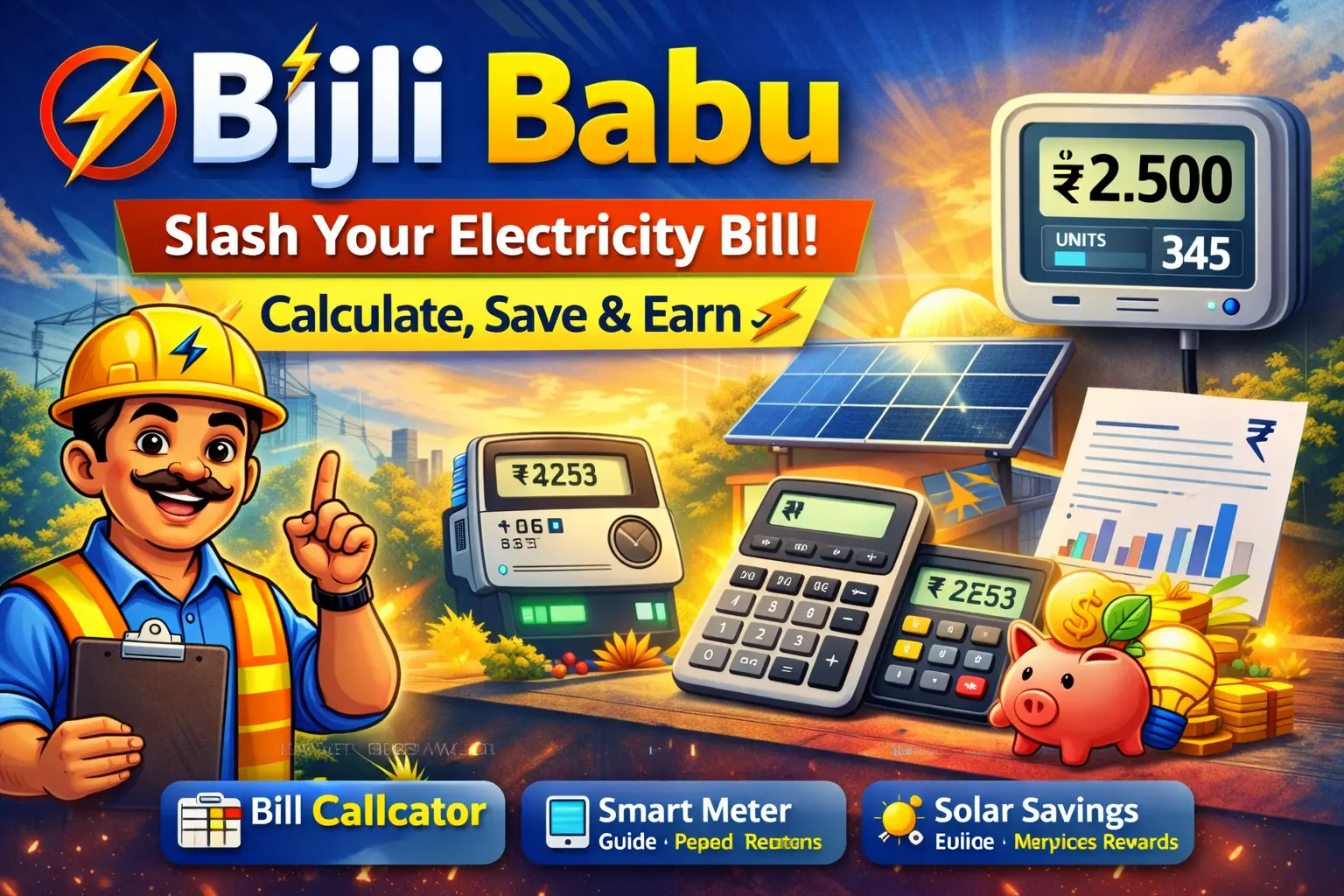 Bijli Babu electricity help platform India bill calculator smart meter solar energy guide