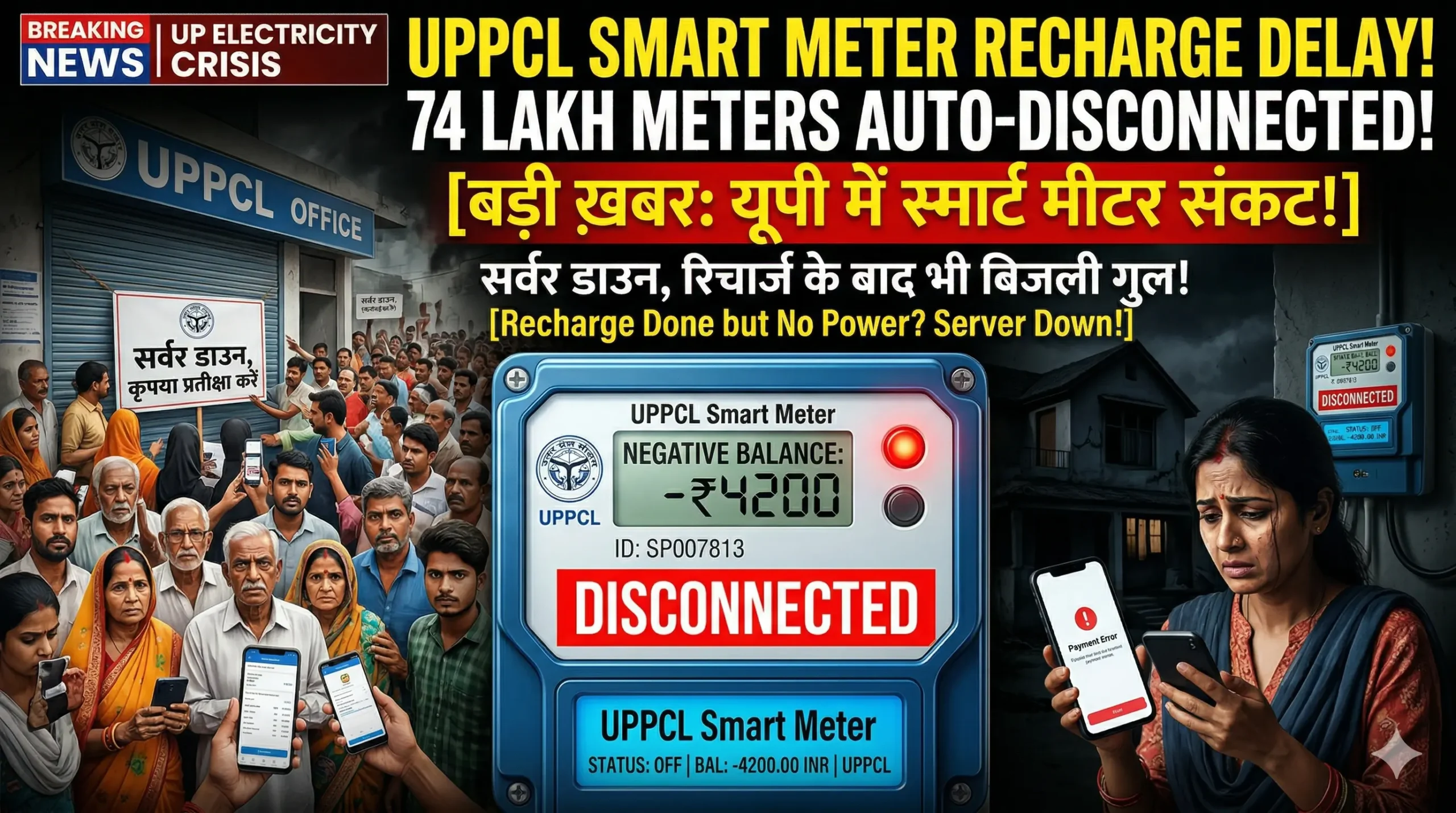 Smart Meter Recharge Problem 2026: रिचार्ज के बाद भी लाइट क्यों नहीं आ रही? (UPPCL सच) 3 UPPCL Smart Meter Recharge Delay and Auto Disconnection Problem Solution in Uttar Pradesh