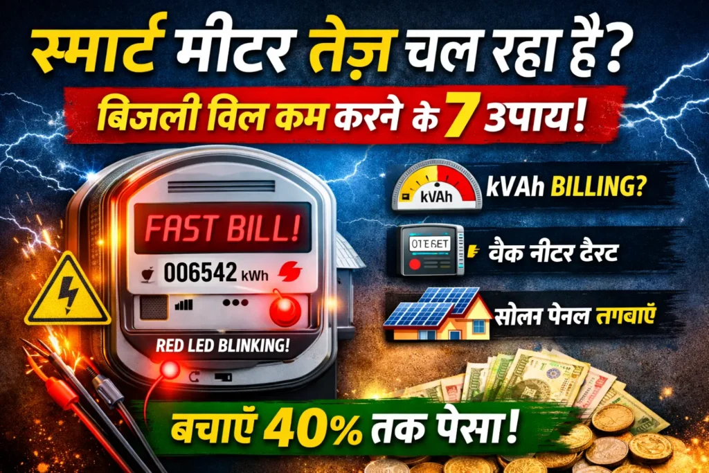 स्मार्ट मीटर तेज़ चल रहा है? 2026 में सही करने के 7 पक्के उपाय
