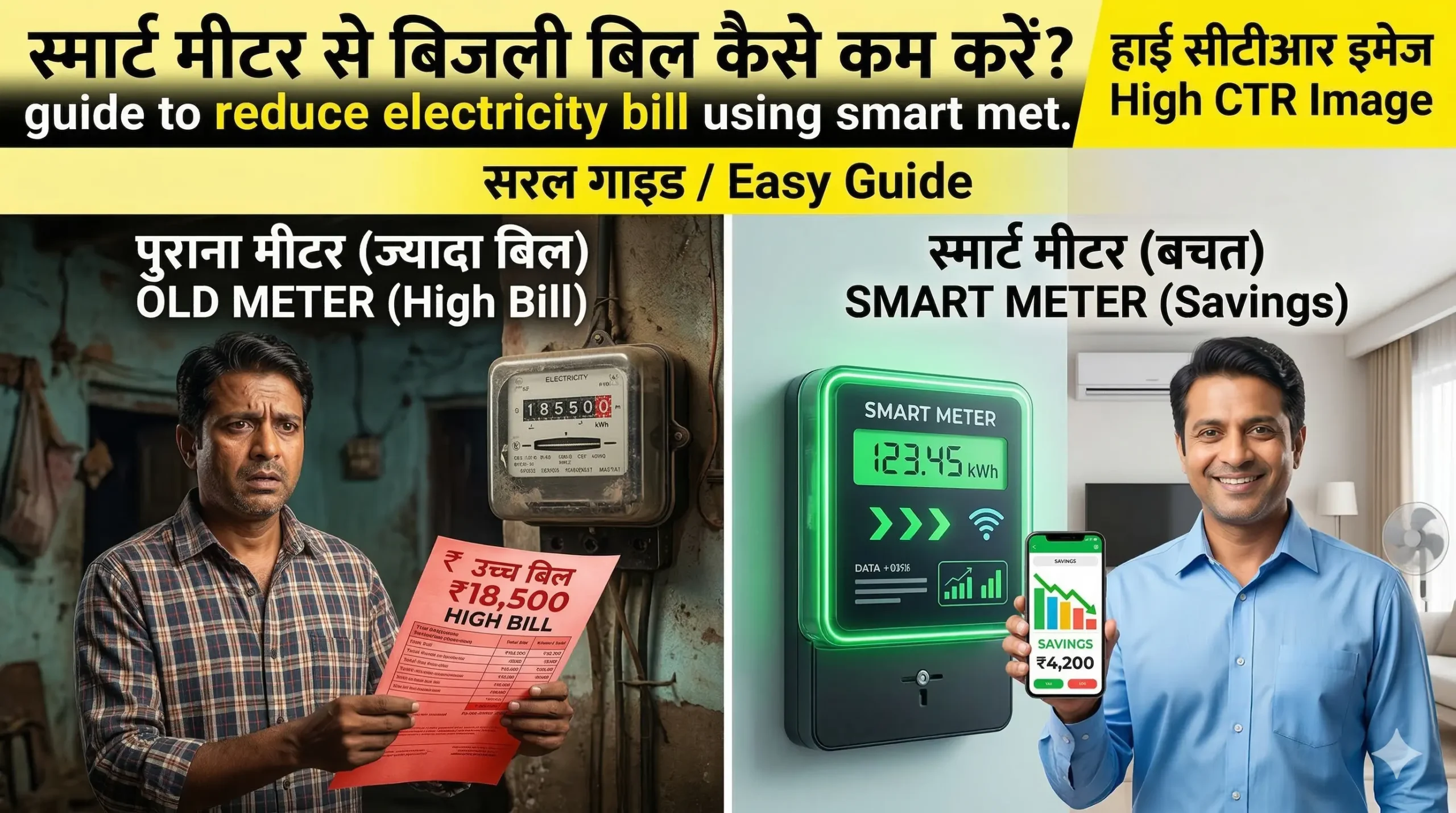 स्मार्ट मीटर से बिजली बिल कैसे कम करें 2026: 7 तरीके जो बिल 30% घटा देंगे 1 स्मार्ट मीटर से बिजली बिल कैसे कम करें 2026 गाइड