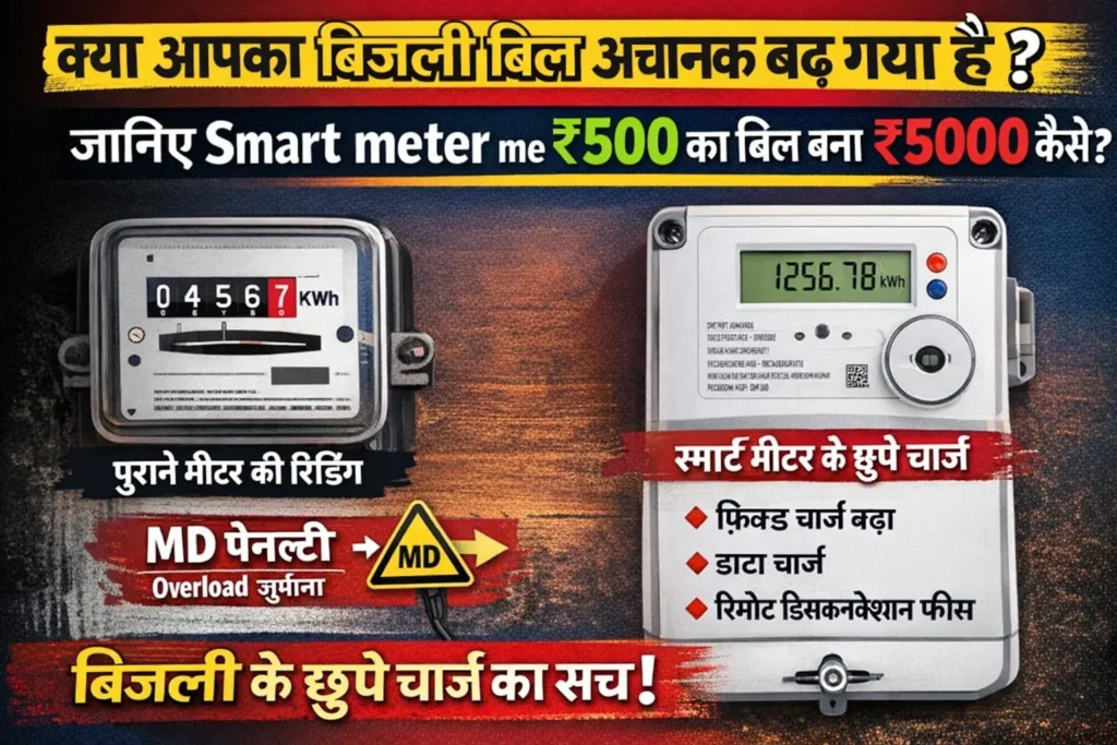 Bijli Babu ⚡ Electricity Bill Calculator, Smart Meter & Power Solutions 42 स्मार्ट मीटर में ₹500 का बिल बना ₹5000 जाने पूरा सच 😳 – ये है असली कारण! (2026)